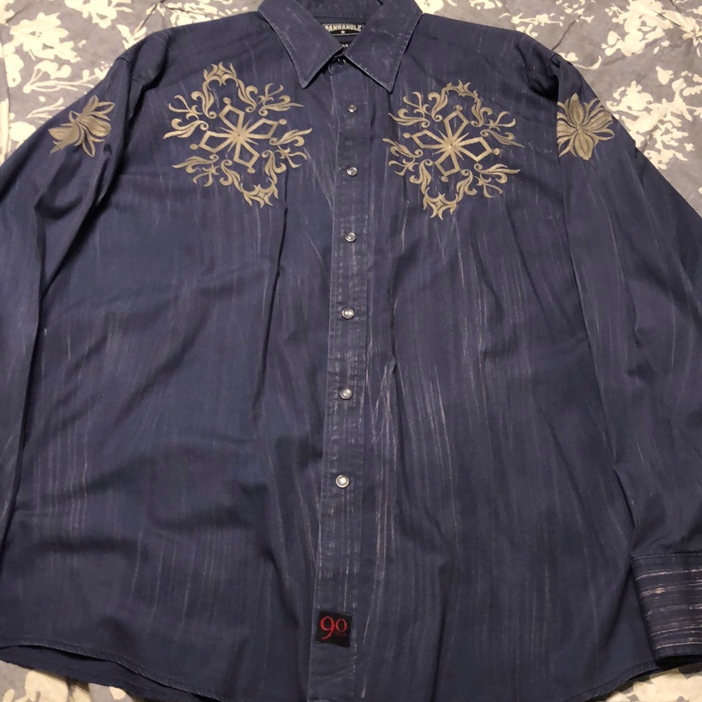 Panhandle slim long sleeve Snap button shirt